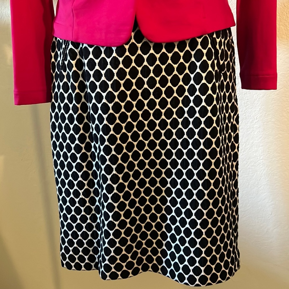 Black and White Skirt. Knee Length